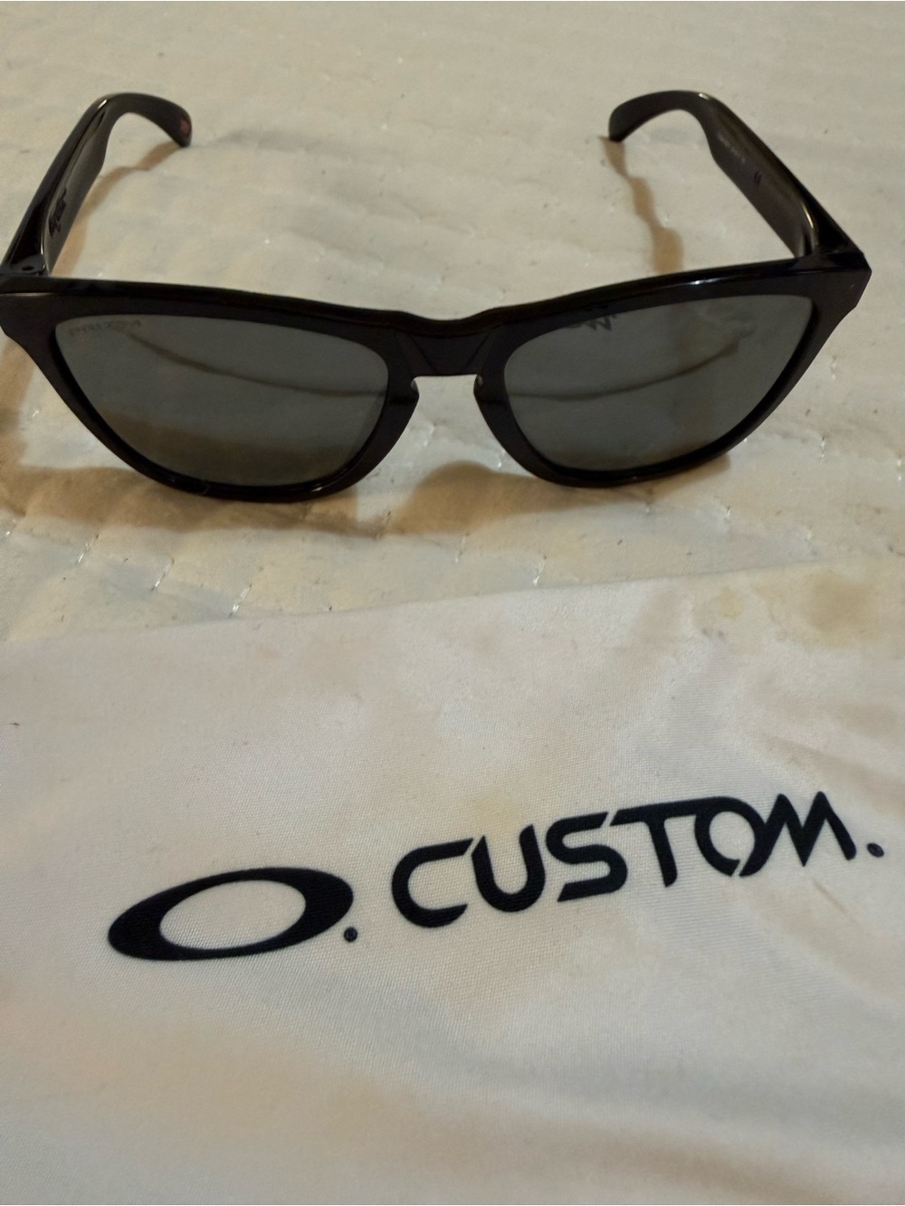 Oakley Custom Men's Black Frame with Gray Polarized Lenses